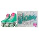 Crazy Disco Glam Teal/Pink Quad Roller Paten